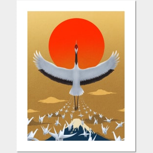 Mystical crane of eternal good luck Posters and Art